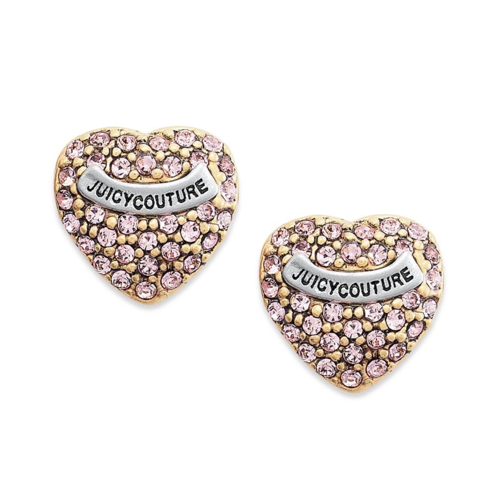 Juicy Couture Pink Pave Stud Earnings